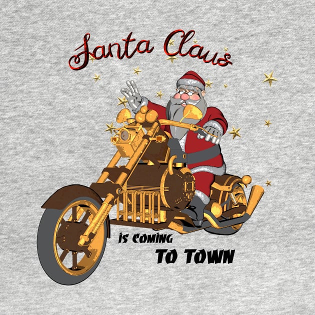 Santa Claus is coming on a motorcycle by Nicky2342